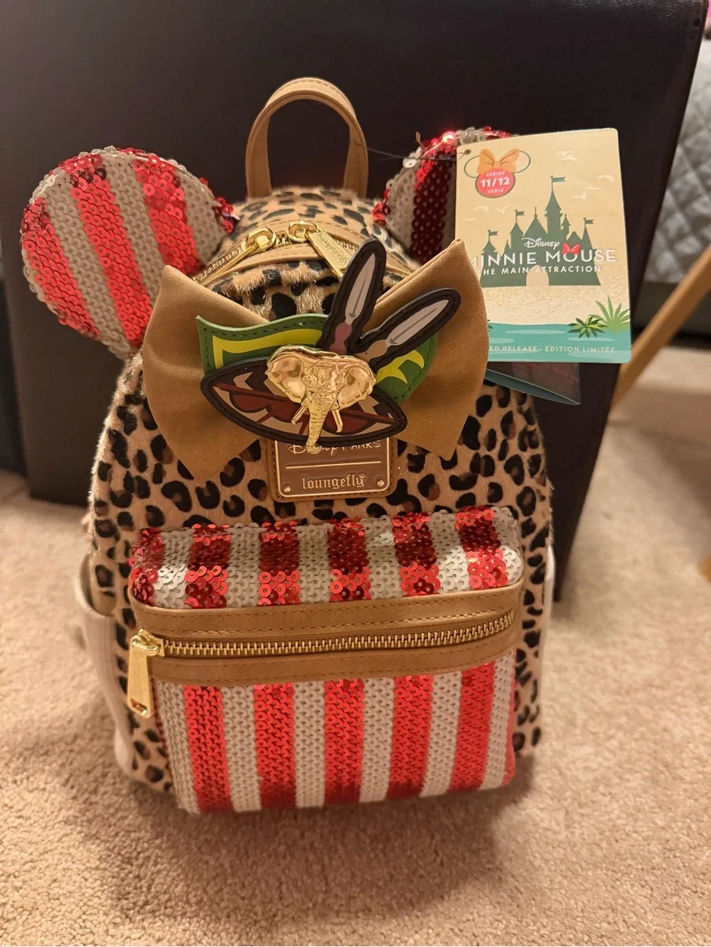 NWT disney minnie mouse main attraction jungle cruise loungefly mini backpack